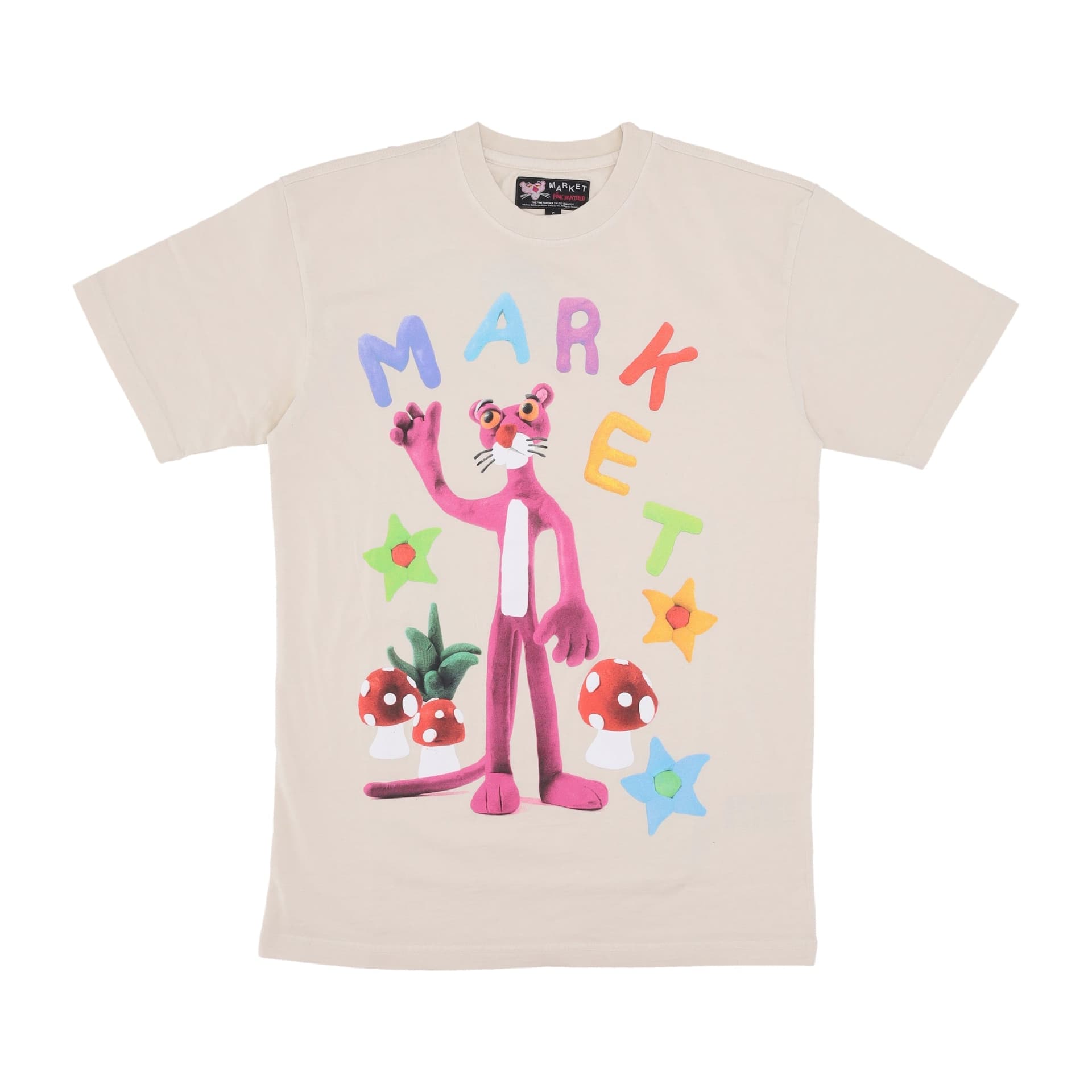 MARKET Maglietta Uomo Nostalgia Tee X Pink Panther Ecru da uomo in T-shirt Drestige - Casamassima, commercioVirtuoso.it