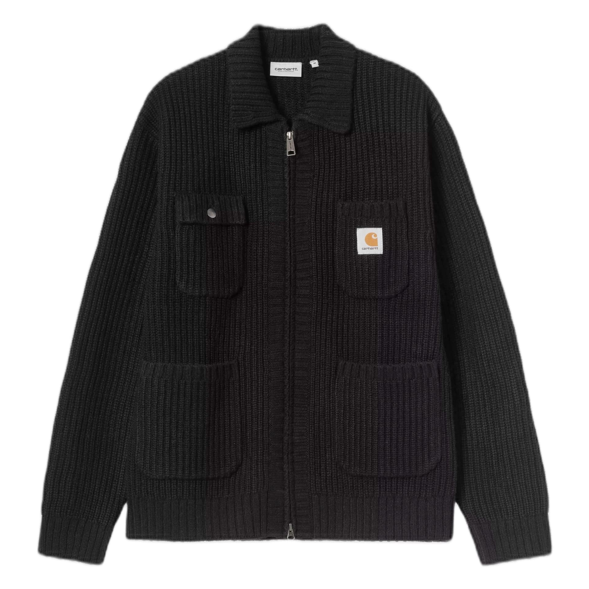 CARHARTT WIP maglione carhartt wip chore knit jacket - black da uomo in Giacche Drestige - Casamassima, commercioVirtuoso.it