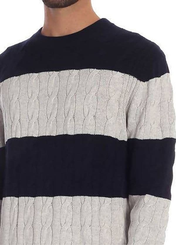 Maglione Uomo Tommy Hilfiger Fantasia a Righe Colorblock Blu E Grigio Navy in Cotone E Lana Maglione Casual Lavorazione a Trecce Girocollo Vestibilità Regolare Moda/Uomo/Abbigliamento/Maglioni e cardigan/Maglioni Euforia - Bronte, Commerciovirtuoso.it