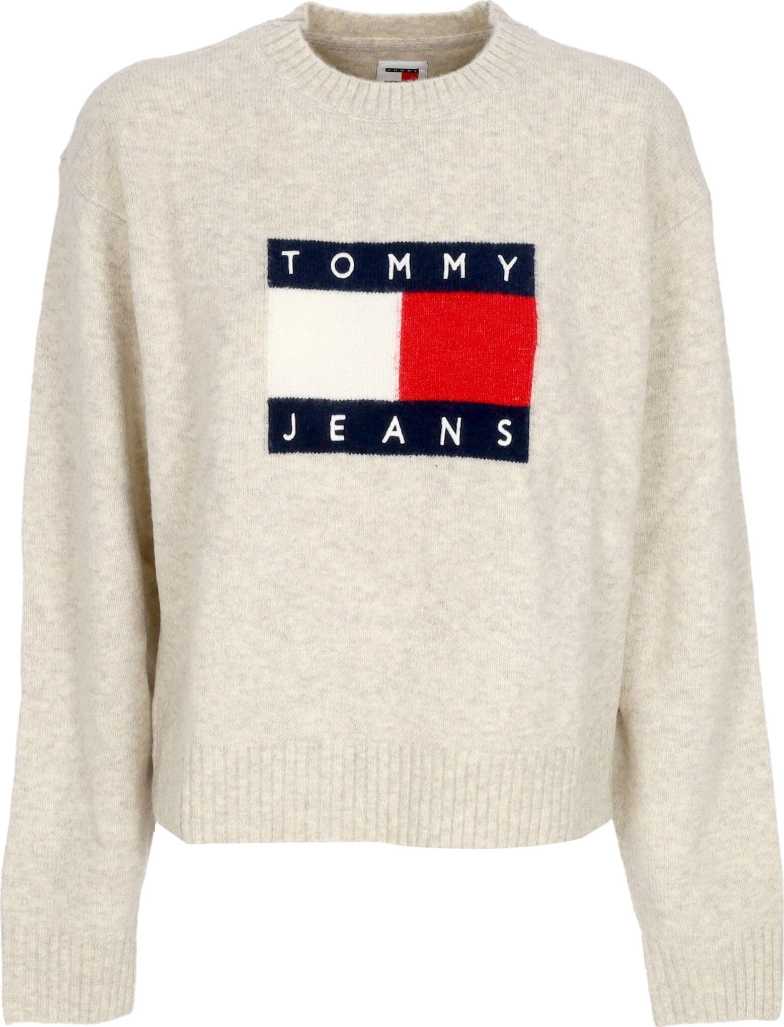 Tommy Hilfiger Maglione Donna W Melange Flag Sweater Ancient White Melange da donna in Maglioni Drestige - Casamassima, commercioVirtuoso.it