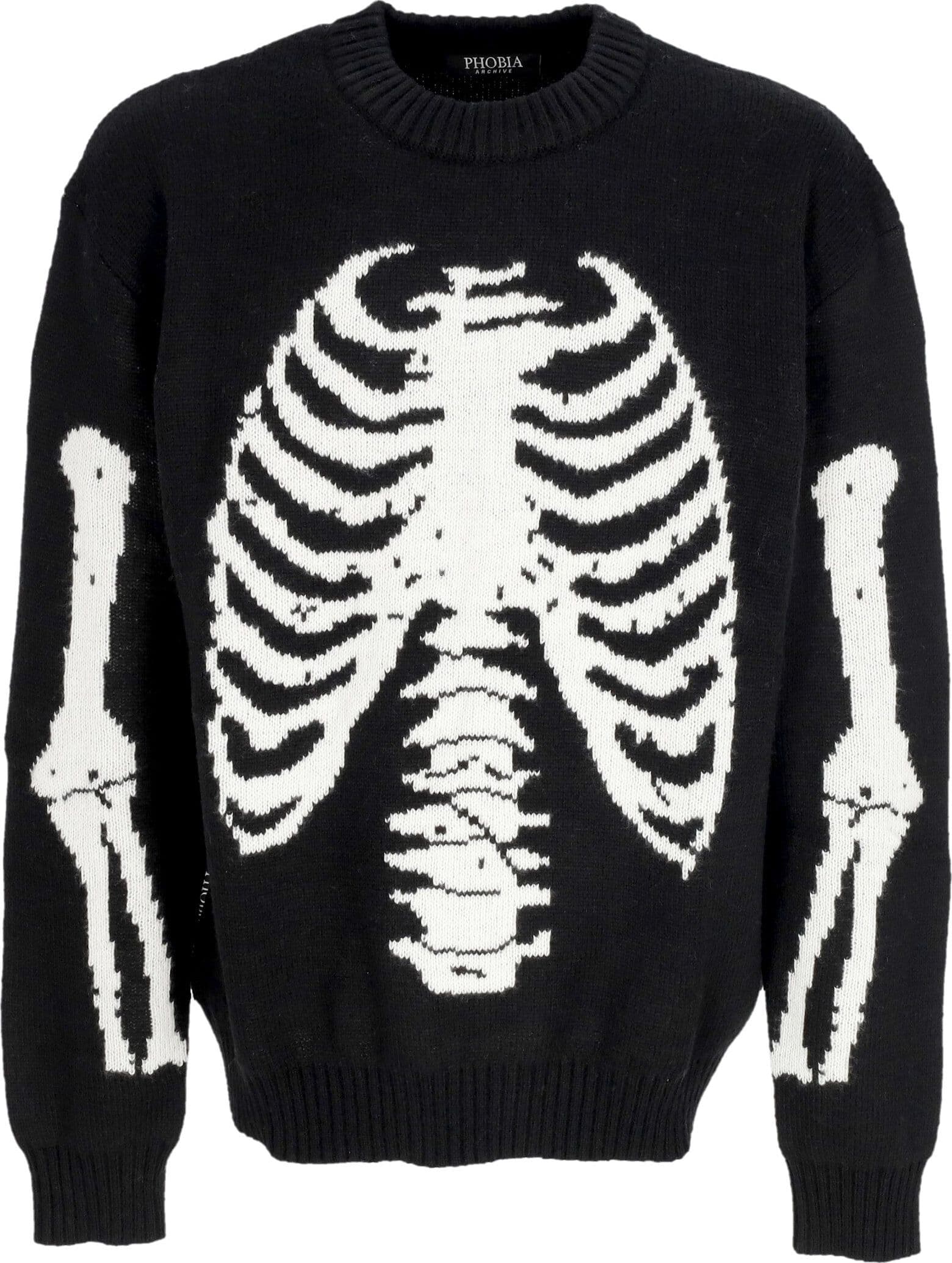 PHOBIA Maglione Uomo Bones Jumper Black/white da uomo in Maglioni Drestige - Casamassima, commercioVirtuoso.it