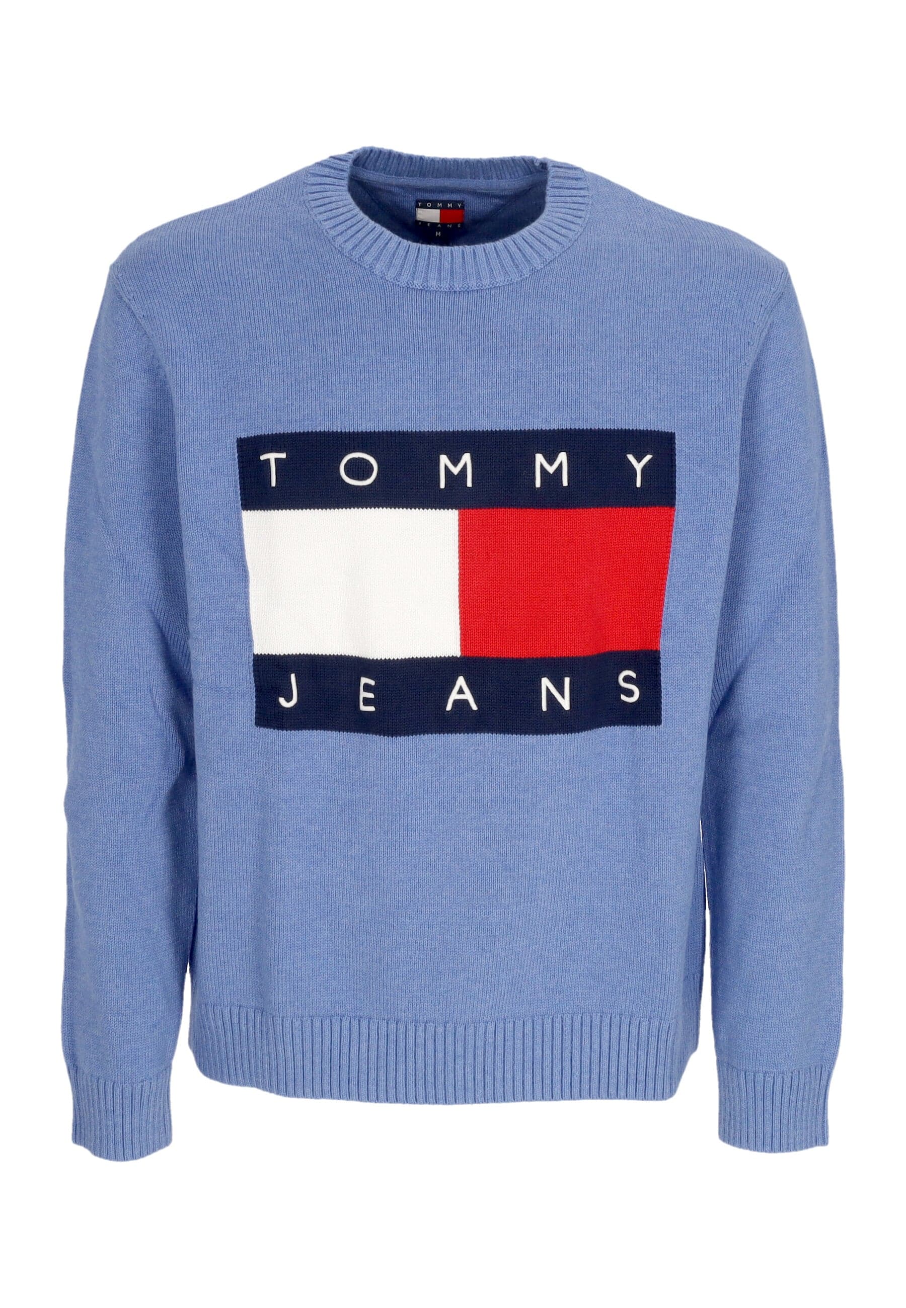 Tommy Hilfiger Maglione Uomo Logo Sweater Tempo Blue Melange da uomo in Maglioni Drestige - Casamassima, commercioVirtuoso.it