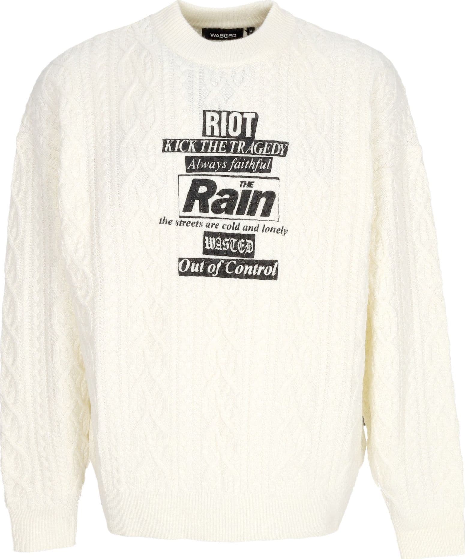 WASTED PARIS Maglione Uomo Rain Cable Sweater Crewneck Off White da uomo in Maglioni Drestige - Casamassima, commercioVirtuoso.it