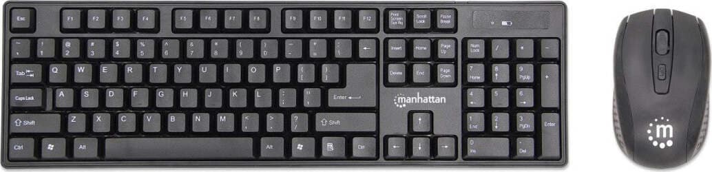 Manhattan-Set-Tastiera-QWERTY-Wireless-e-Mouse-Ottico