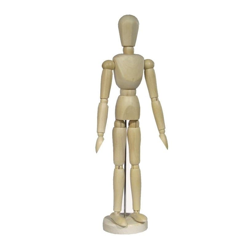 Manichino-30-Cm-Snodabile-Uomo-Male-In-Legno-Belle-Arti-Mobili-Per-Disegno-Allestimento-Bozzetti