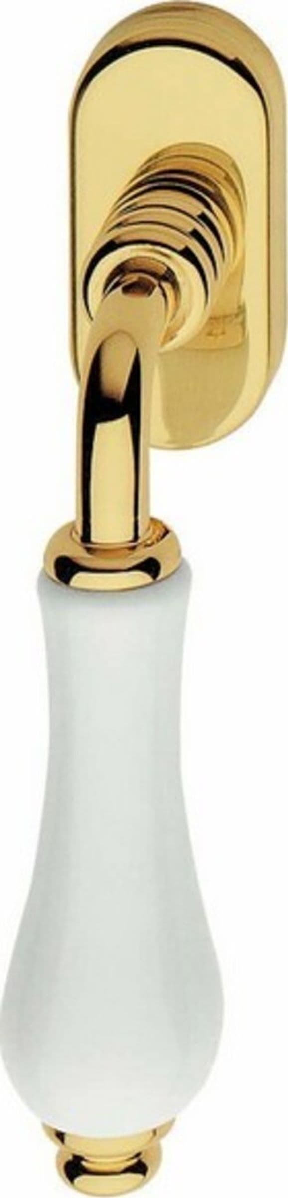 Mnaiglia Cremonese Dk Dalia a 3 Scatti in Ottone E Ceramica Maniglia Finitura Oro Lucido E Bianco Fai da te/Ferramenta/Ferramenta e serrature per porte/Set maniglie Ferus - Montoro, Commerciovirtuoso.it