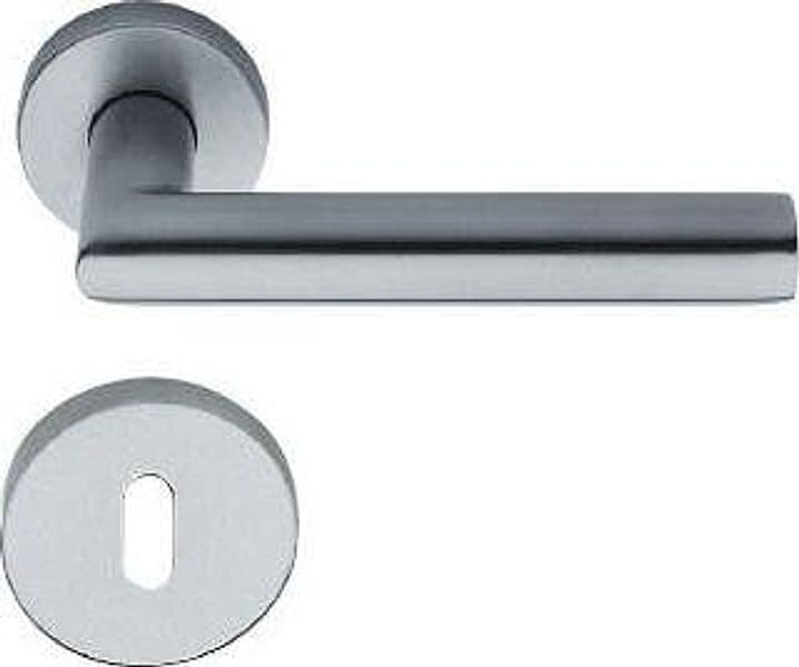 Maniglia Lucia Con Rosetta Maniglia per Porte Con Bocchetta in Acciaio Satinato Fai da te/Ferramenta/Ferramenta e serrature per porte/Set maniglie Ferus - Montoro, Commerciovirtuoso.it
