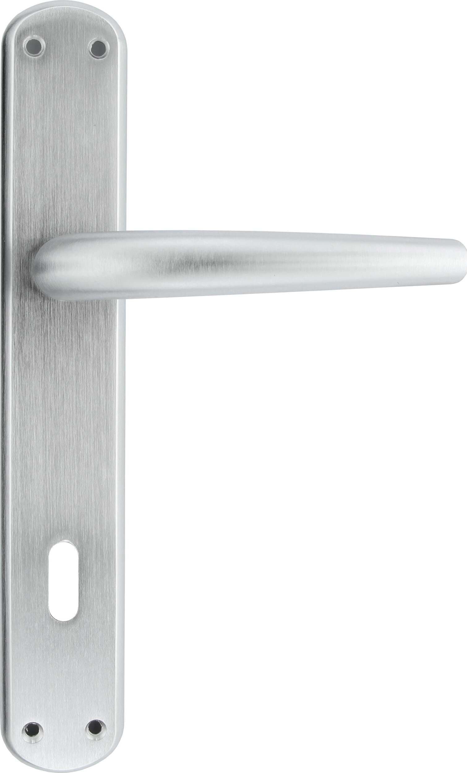 Maniglia Torino Con Placca Q8/90 in Lega Finitura Cromo Satinato Maniglia per Porte a Goccia Fai da te/Ferramenta/Ferramenta e serrature per porte/Set maniglie Ferus - Montoro, Commerciovirtuoso.it