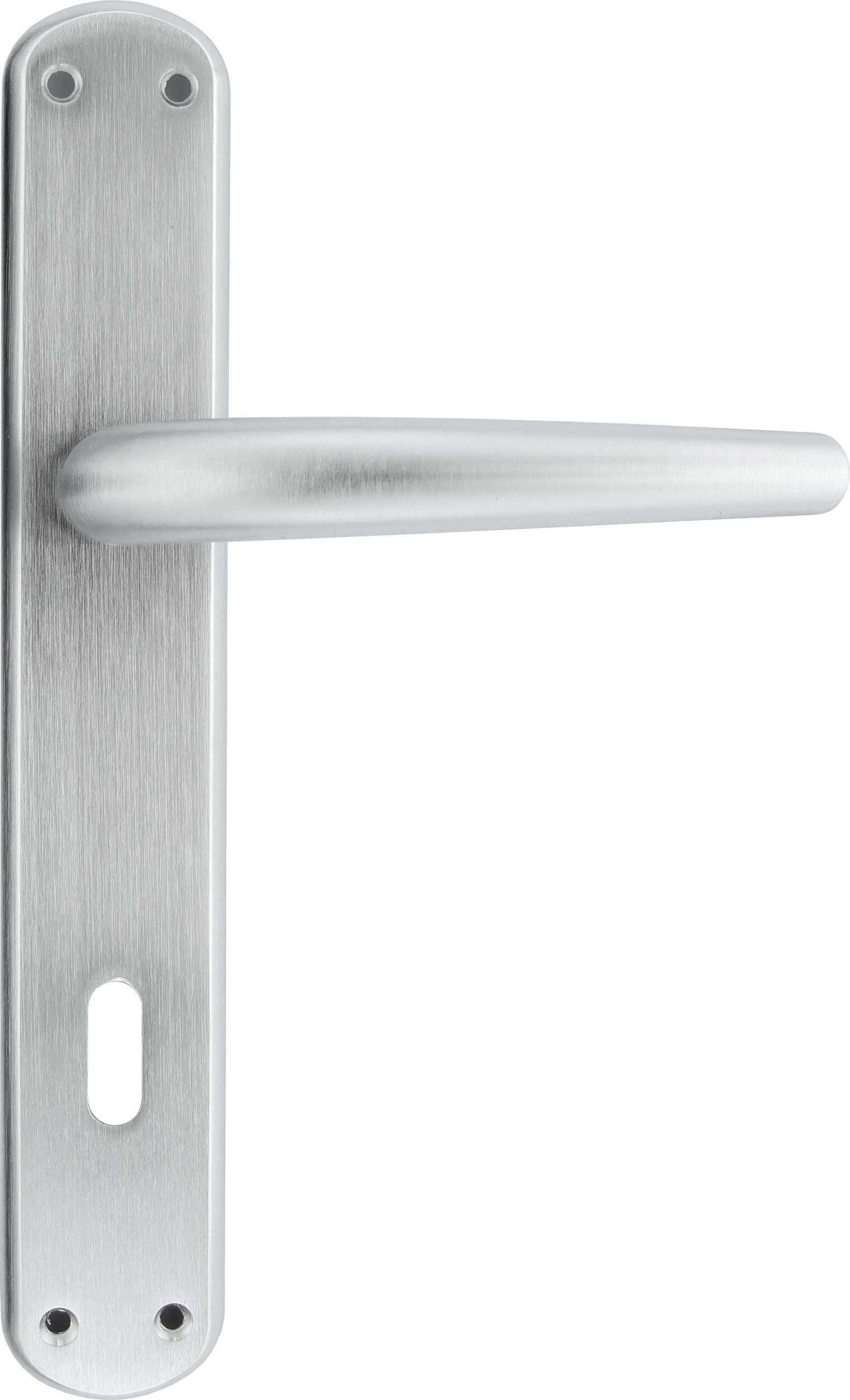 Maniglia Torino Con Placca Q8/90 in Lega Finitura Cromo Satinato Maniglia per Porte a Goccia Fai da te/Ferramenta/Ferramenta e serrature per porte/Set maniglie Ferus - Montoro, Commerciovirtuoso.it