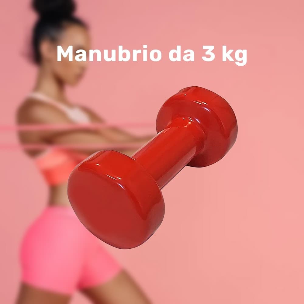 Manubrio Singolo 3 Kg In Vinile Allenamento Esercizi Casa Palestra Workout Fit Sport e tempo libero/Fitness e palestra/Potenziamento muscolare/Pesi e accessori/Manubri Trade Shop italia - Napoli, Commerciovirtuoso.it