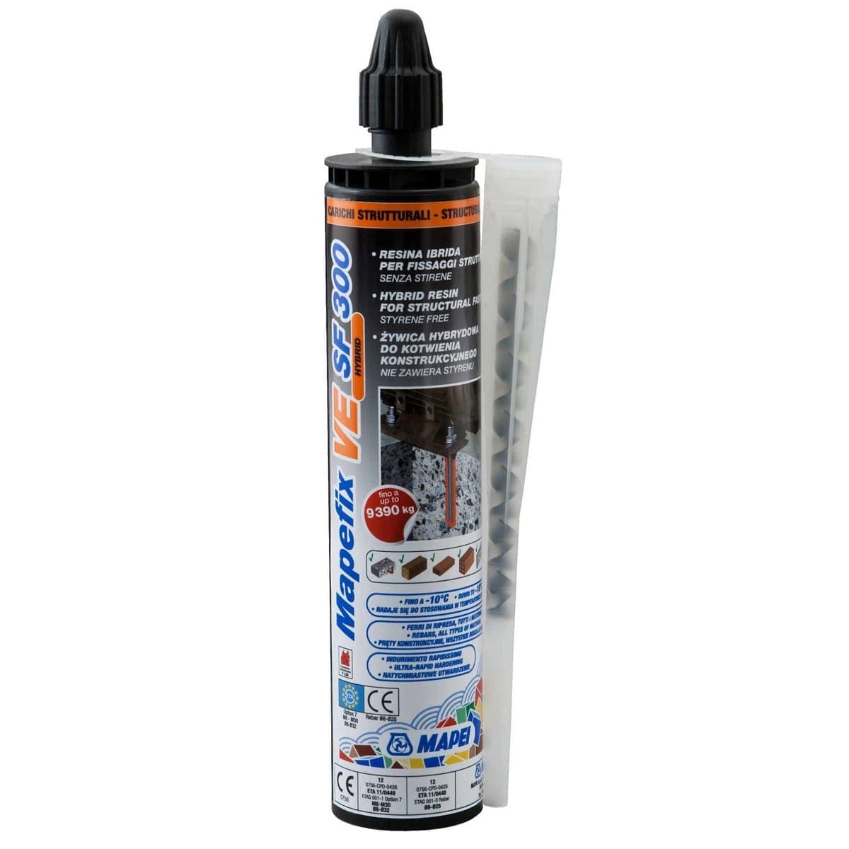 MAPEI-MAPEFIX-VE-SF-ML.300-Fissaggio-chimico-per-barre-filettate-ferri-di-ripresa-carichi-sismici-C1