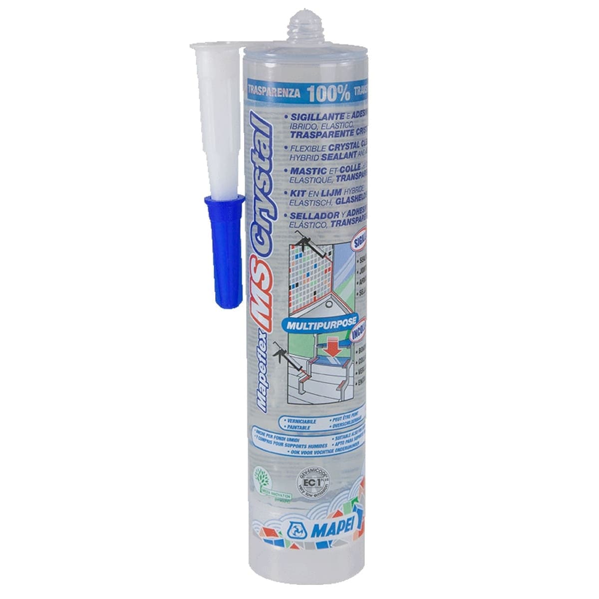 MAPEI-MAPEFLEX-MS-CRYSTAL-ML.300-Sigillante-elastico-che-incolla-su-asciutto-e-bagnato