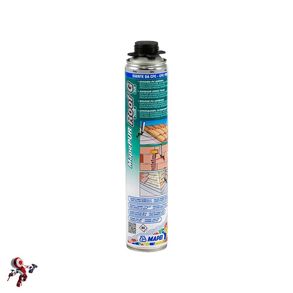 MAPEI-MAPEPUR-ROOF-FOAM-G-ML.750-Schiuma-poliuretanica-per-pistola-per-incollaggio-riempimento-isolamento-termo-acustico