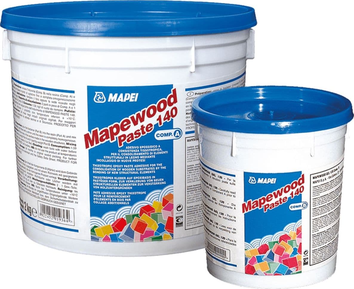 MAPEWOOD-PASTE-140-A+B-KG.3-Adesivo-Epossidico-per-il-restauro-di-elementi-strutturali-in-legno