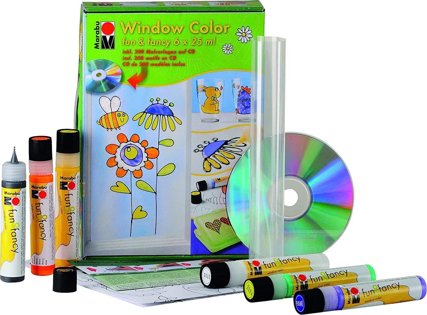 MARABU---6-PEZZI---SET-DI-COLORI-ALL'ACQUA-PER-FINESTRE