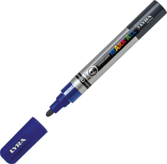 Marcatore a base d'acqua Graduate Mark All - punta tonda 2mm - blu - Lyra Cancelleria e prodotti per ufficio/Penne matite scrittura e correzione/Marcatori ed evidenziatori/Pennarelli indelebili e marcatori Eurocartuccia - Pavullo, Commerciovirtuoso.it