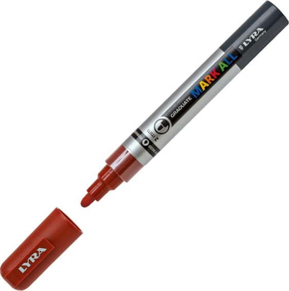 Marcatore a base d'acqua Graduate Mark All - punta tonda 2mm - marrone - Lyra Cancelleria e prodotti per ufficio/Penne matite scrittura e correzione/Marcatori ed evidenziatori/Pennarelli indelebili e marcatori Eurocartuccia - Pavullo, Commerciovirtuoso.it