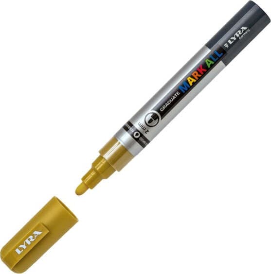 Marcatore a base d'acqua Graduate Mark All - punta tonda 2mm - oro - Lyra Cancelleria e prodotti per ufficio/Penne matite scrittura e correzione/Marcatori ed evidenziatori/Pennarelli indelebili e marcatori Eurocartuccia - Pavullo, Commerciovirtuoso.it