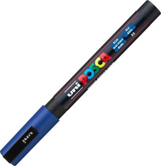 Marcatore a base d'acqua Uni Posca PC3M - punta fine da 0 9mm a 1 3mm - blu - Uni Mitsubishi Cancelleria e prodotti per ufficio/Penne matite scrittura e correzione/Marcatori ed evidenziatori/Pennarelli indelebili e marcatori Eurocartuccia - Pavullo, Commerciovirtuoso.it