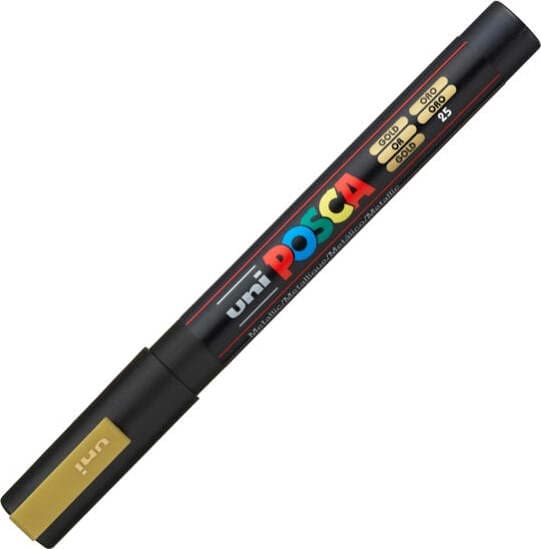 Marcatore a base d'acqua Uni Posca PC3M - punta fine da 0 9mm a 1 3mm - oro - Uni Mitsubishi Cancelleria e prodotti per ufficio/Penne matite scrittura e correzione/Marcatori ed evidenziatori/Pennarelli indelebili e marcatori Eurocartuccia - Pavullo, Commerciovirtuoso.it