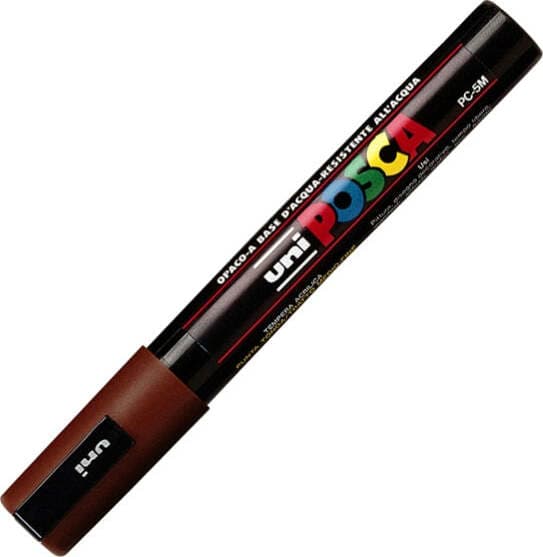 Marcatore a base d'acqua Uni Posca PC5M - punta tonda media da 1 8mm a 2 5mm - marrone - Uni Mitsubishi Cancelleria e prodotti per ufficio/Penne matite scrittura e correzione/Marcatori ed evidenziatori/Pennarelli indelebili e marcatori Eurocartuccia - Pavullo, Commerciovirtuoso.it