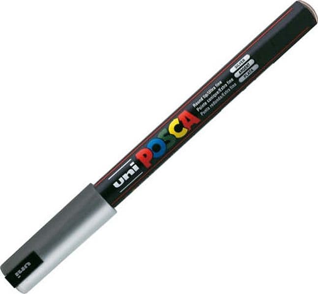 Marcatore a base d'acqua Uni Posca Pen PC1M - punta extra fine 0 7mm - argento - Uni Mitsubishi Cancelleria e prodotti per ufficio/Penne matite scrittura e correzione/Marcatori ed evidenziatori/Pennarelli indelebili e marcatori Eurocartuccia - Pavullo, Commerciovirtuoso.it