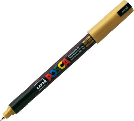 Marcatore a base d'acqua Uni Posca Pen PC1M - punta extra fine 0 7mm - oro - Uni Mitsubishi Cancelleria e prodotti per ufficio/Penne matite scrittura e correzione/Marcatori ed evidenziatori/Pennarelli indelebili e marcatori Eurocartuccia - Pavullo, Commerciovirtuoso.it