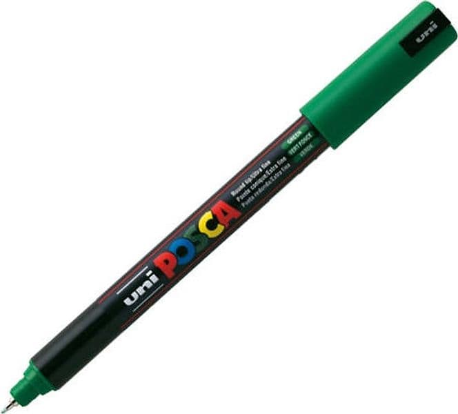 Marcatore a base d'acqua Uni Posca Pen PC1M - punta extra fine 0 7mm - verde - Uni Mitsubishi Cancelleria e prodotti per ufficio/Penne matite scrittura e correzione/Marcatori ed evidenziatori/Pennarelli indelebili e marcatori Eurocartuccia - Pavullo, Commerciovirtuoso.it