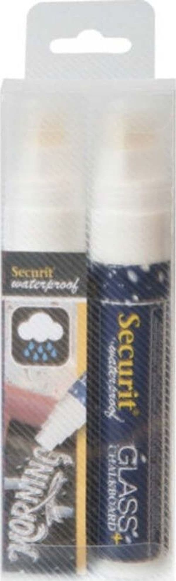 Marcatore a gesso liquido waterproof - punta fine 7 00 - 15 00 mm - bianco - Securit - conf. 2 pezzi Cancelleria e prodotti per ufficio/Penne matite scrittura e correzione/Marcatori ed evidenziatori/Pennarelli indelebili e marcatori Eurocartuccia - Pavullo, Commerciovirtuoso.it