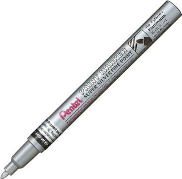 Marcatore Paint Marker Linea Amiko - punta fine 2 90mm - argento - Pentel Cancelleria e prodotti per ufficio/Penne matite scrittura e correzione/Marcatori ed evidenziatori/Pennarelli indelebili e marcatori Eurocartuccia - Pavullo, Commerciovirtuoso.it