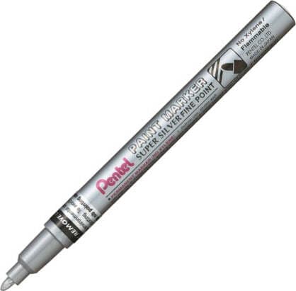 Marcatore Paint Marker Linea Amiko - punta fine 2 90mm - argento - Pentel Cancelleria e prodotti per ufficio/Penne matite scrittura e correzione/Marcatori ed evidenziatori/Pennarelli indelebili e marcatori Eurocartuccia - Pavullo, Commerciovirtuoso.it