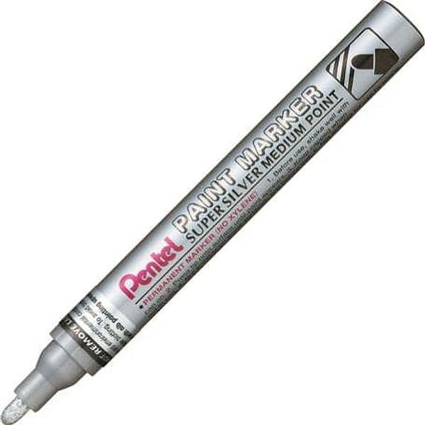 Marcatore Paint Marker Linea Amiko - punta media 4 50mm - argento - Pentel Cancelleria e prodotti per ufficio/Penne matite scrittura e correzione/Marcatori ed evidenziatori/Pennarelli indelebili e marcatori Eurocartuccia - Pavullo, Commerciovirtuoso.it
