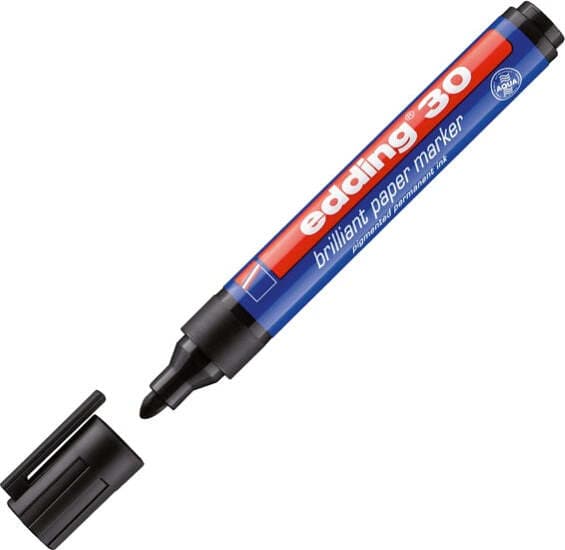 Marcatore permanente 30 - punta tonda 1 50-3 00mm - nero - Edding Cancelleria e prodotti per ufficio/Penne matite scrittura e correzione/Marcatori ed evidenziatori/Pennarelli indelebili e marcatori Eurocartuccia - Pavullo, Commerciovirtuoso.it