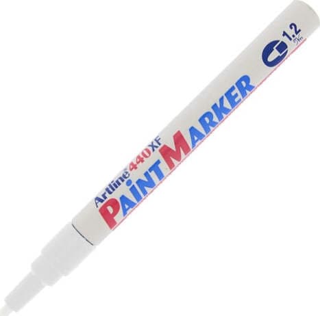 Marcatore permanente A 440 - a vernice - punta tonda fine - 1 2 mm - bianco - Artline Cancelleria e prodotti per ufficio/Penne matite scrittura e correzione/Marcatori ed evidenziatori/Pennarelli indelebili e marcatori Eurocartuccia - Pavullo, Commerciovirtuoso.it