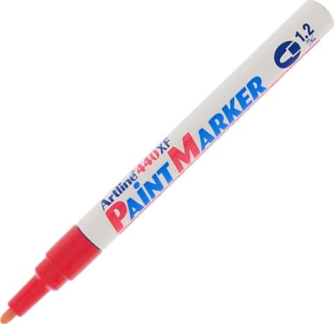 Marcatore permanente A 440 - a vernice - punta tonda fine - 1 2 mm - rosso - Artline Cancelleria e prodotti per ufficio/Penne matite scrittura e correzione/Marcatori ed evidenziatori/Pennarelli indelebili e marcatori Eurocartuccia - Pavullo, Commerciovirtuoso.it