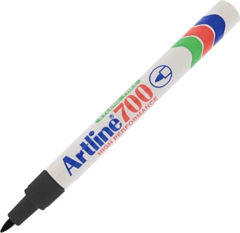 Marcatore permanente A 700 - punta tonda - 0 70 mm - nero - Artline Cancelleria e prodotti per ufficio/Penne matite scrittura e correzione/Marcatori ed evidenziatori/Pennarelli indelebili e marcatori Eurocartuccia - Pavullo, Commerciovirtuoso.it