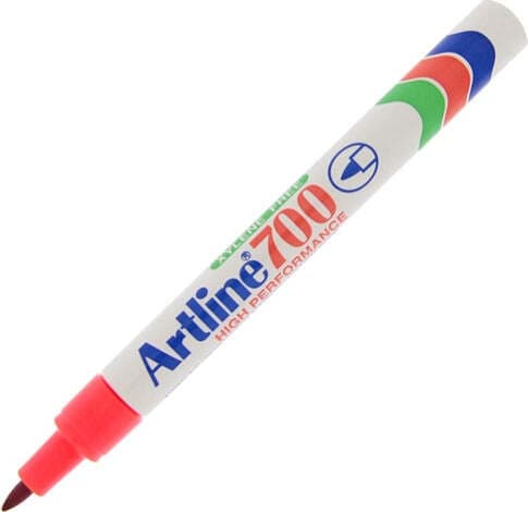 Marcatore permanente A 700 - punta tonda - 0 70 mm - rosso - Artline Cancelleria e prodotti per ufficio/Penne matite scrittura e correzione/Marcatori ed evidenziatori/Pennarelli indelebili e marcatori Eurocartuccia - Pavullo, Commerciovirtuoso.it