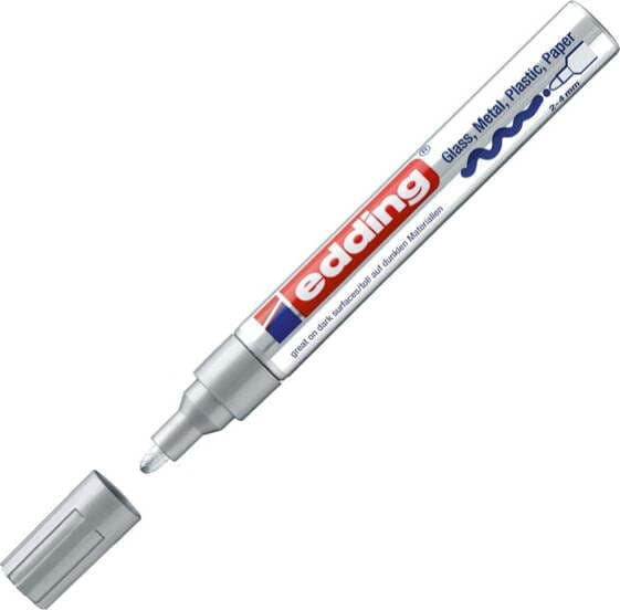 Marcatore permanente a vernice 750 - punta 2 - 4 mm - argento - Edding Cancelleria e prodotti per ufficio/Penne matite scrittura e correzione/Marcatori ed evidenziatori/Pennarelli indelebili e marcatori Eurocartuccia - Pavullo, Commerciovirtuoso.it