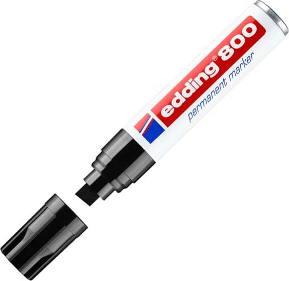 Marcatore Permanente Edding 800 - punta 4 0 - 12 mm - nero - Edding Cancelleria e prodotti per ufficio/Penne matite scrittura e correzione/Marcatori ed evidenziatori/Pennarelli indelebili e marcatori Eurocartuccia - Pavullo, Commerciovirtuoso.it