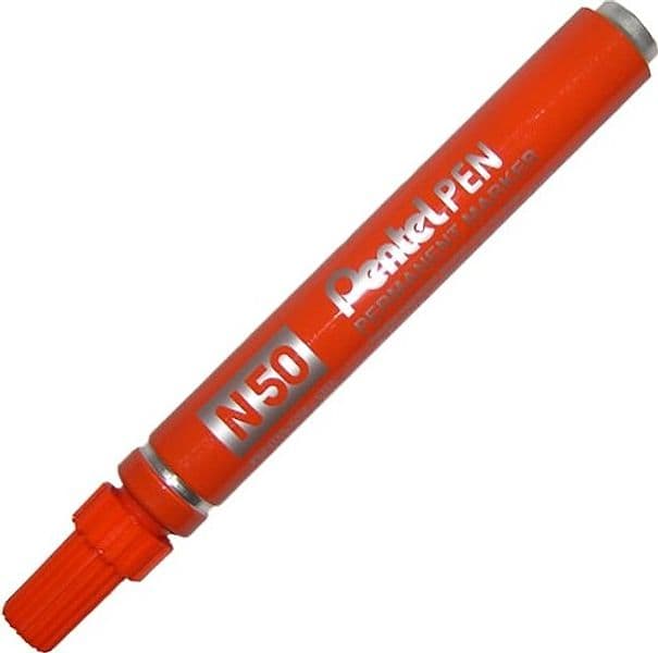 Marcatore permanente N50 - punta tonda - arancio - Pentel Cancelleria e prodotti per ufficio/Penne matite scrittura e correzione/Marcatori ed evidenziatori/Pennarelli indelebili e marcatori Eurocartuccia - Pavullo, Commerciovirtuoso.it