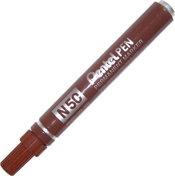 Marcatore permanente N50 - punta tonda - marrone - Pentel Cancelleria e prodotti per ufficio/Penne matite scrittura e correzione/Marcatori ed evidenziatori/Pennarelli indelebili e marcatori Eurocartuccia - Pavullo, Commerciovirtuoso.it