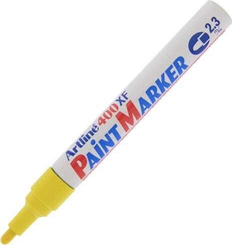 Marcatore perrmanente A 400 - a vernice - punta tonda - 2 3 mm - giallo - Artline Cancelleria e prodotti per ufficio/Penne matite scrittura e correzione/Marcatori ed evidenziatori/Pennarelli indelebili e marcatori Eurocartuccia - Pavullo, Commerciovirtuoso.it