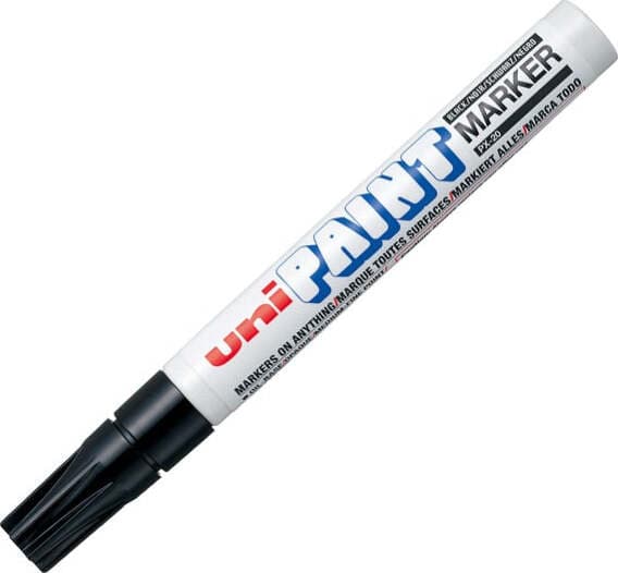 Marcatore Uni Paint PX20 - punta 2 8mm - nero - Uni Mitsubishi Cancelleria e prodotti per ufficio/Penne matite scrittura e correzione/Marcatori ed evidenziatori/Pennarelli indelebili e marcatori Eurocartuccia - Pavullo, Commerciovirtuoso.it
