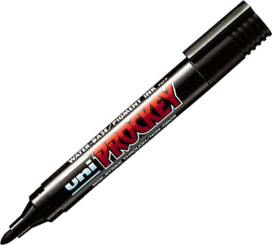 Marcatore Uni Prockey M122 - punta conica 1 20mm-1 80mm - nero - Uni Mitsubishi Cancelleria e prodotti per ufficio/Penne matite scrittura e correzione/Marcatori ed evidenziatori/Pennarelli indelebili e marcatori Eurocartuccia - Pavullo, Commerciovirtuoso.it