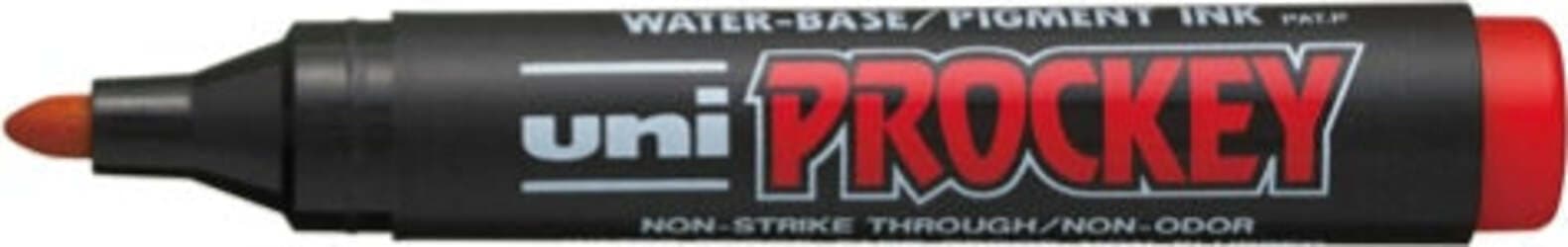 Marcatore Uni Prockey M122 - punta conica da 1 20-1 80mm - rosso - Uni Mitsubishi Cancelleria e prodotti per ufficio/Penne matite scrittura e correzione/Marcatori ed evidenziatori/Pennarelli indelebili e marcatori Eurocartuccia - Pavullo, Commerciovirtuoso.it