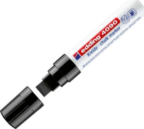 Marcatoren Edding 4090 - punta scalpello da 4 00-15 00mm - nero - Edding Cancelleria e prodotti per ufficio/Penne matite scrittura e correzione/Marcatori ed evidenziatori/Pennarelli indelebili e marcatori Eurocartuccia - Pavullo, Commerciovirtuoso.it