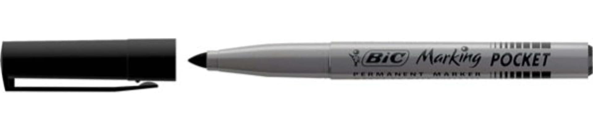 Marcatori permanente Marking a base d'alcool - punta pocket tonda 1 10mm - nero - Bic - conf. 12 pezzi Cancelleria e prodotti per ufficio/Penne matite scrittura e correzione/Marcatori ed evidenziatori/Pennarelli indelebili e marcatori Eurocartuccia - Pavullo, Commerciovirtuoso.it