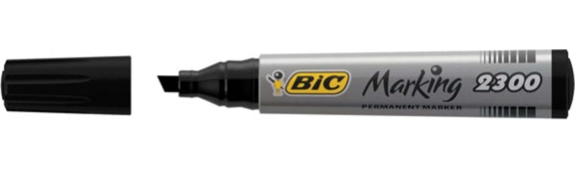 Marcatori permanente Marking a base d'alcool - punta scalpello 3 70-5 50mm - nero - Bic - conf. 12 pezzi Cancelleria e prodotti per ufficio/Penne matite scrittura e correzione/Marcatori ed evidenziatori/Pennarelli indelebili e marcatori Eurocartuccia - Pavullo, Commerciovirtuoso.it