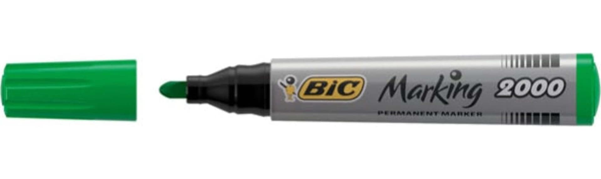 Marcatori permanente Marking a base d'alcool - punta tonda 1 70mm - verde - Bic - conf. 12 pezzi Cancelleria e prodotti per ufficio/Penne matite scrittura e correzione/Marcatori ed evidenziatori/Pennarelli indelebili e marcatori Eurocartuccia - Pavullo, Commerciovirtuoso.it