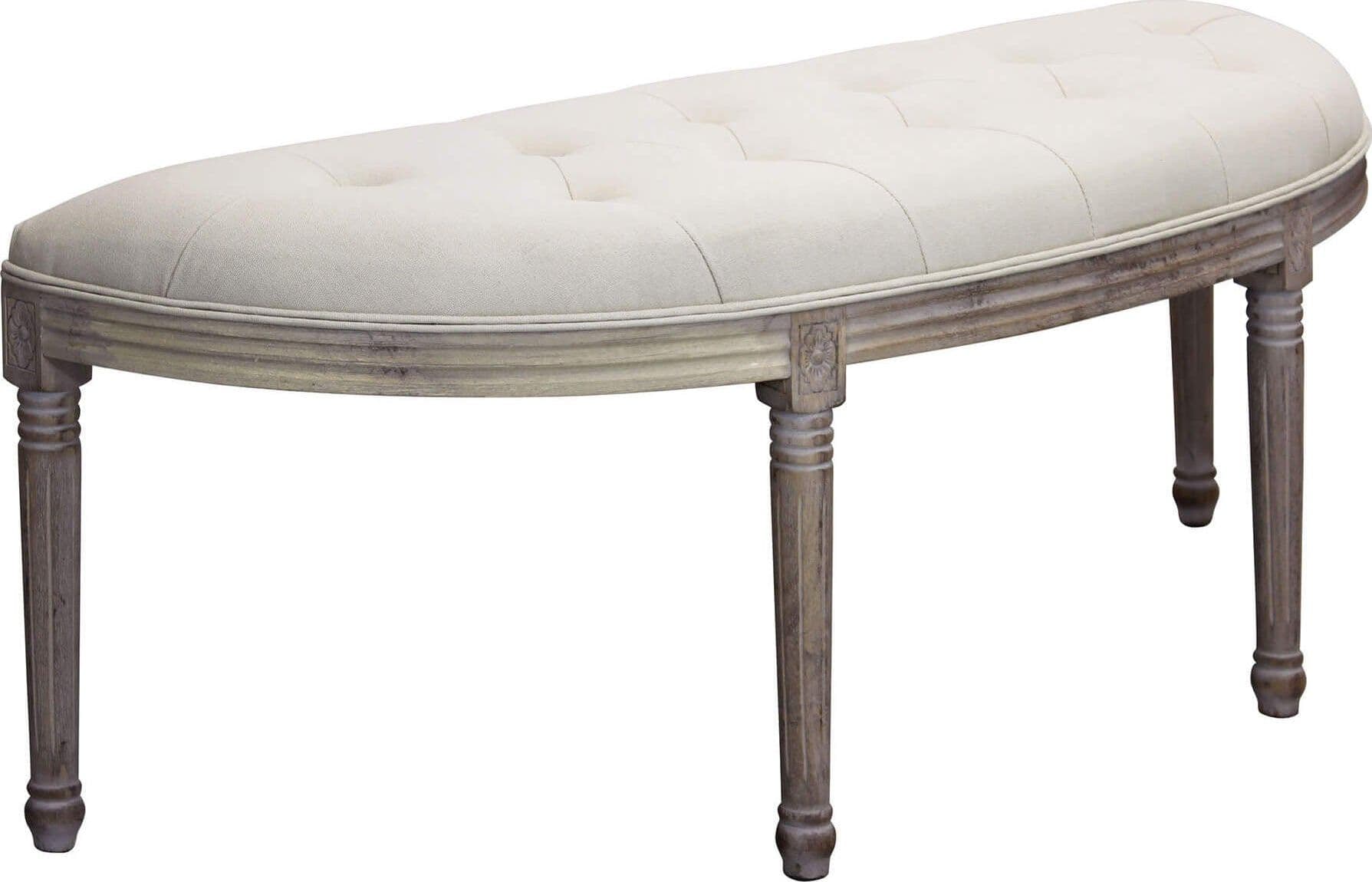 MARGE - panca vintage in tessuto Beige
